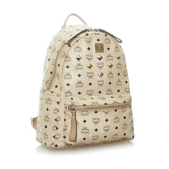 MCM | Bags | Mcm Visetos Stark Brown Beige Calf Leather  display picture 3